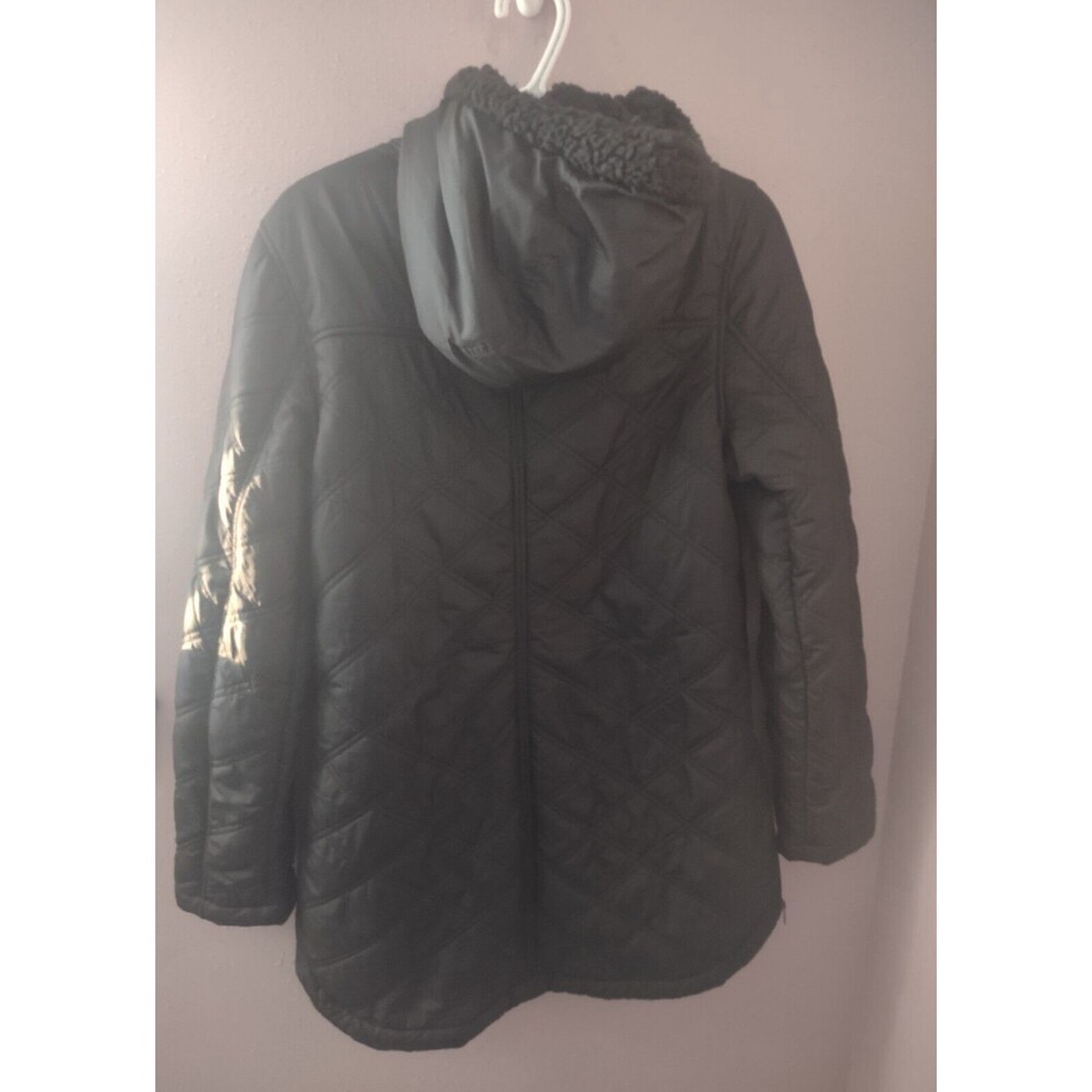PRANA “ESLA” HOODED FLEECE LINED PUFFER COAT~BLACK~SZ Medium~W23202233 - Picture 8 of 15